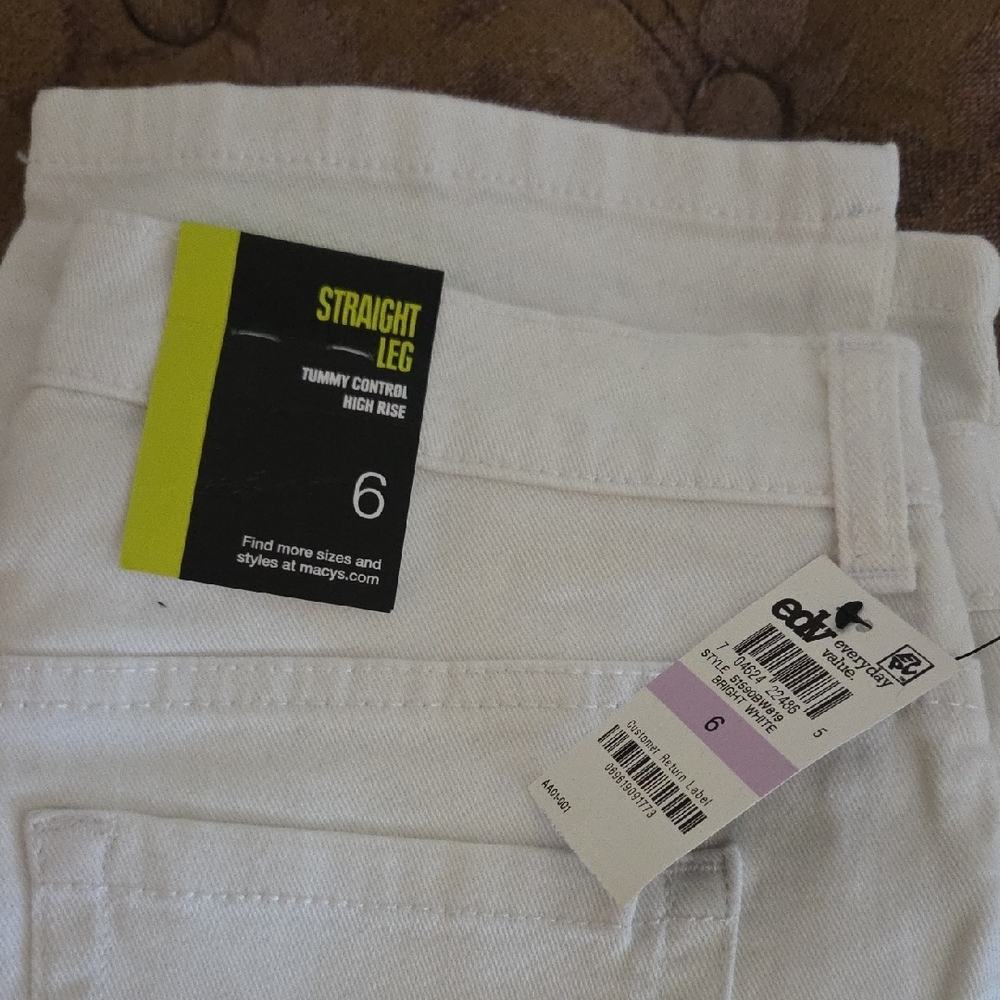 Style & Co White Straight Leg Jeans New Arrival